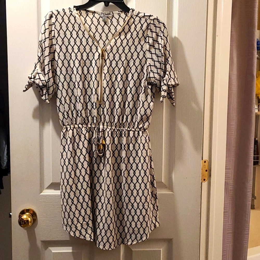 Black & White Printed Dress